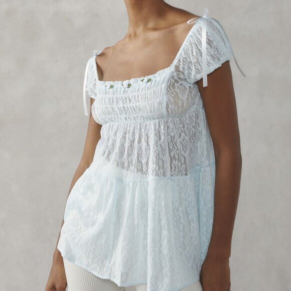 KIMCHI BLUE LACE TOP - Picture 1 of 4